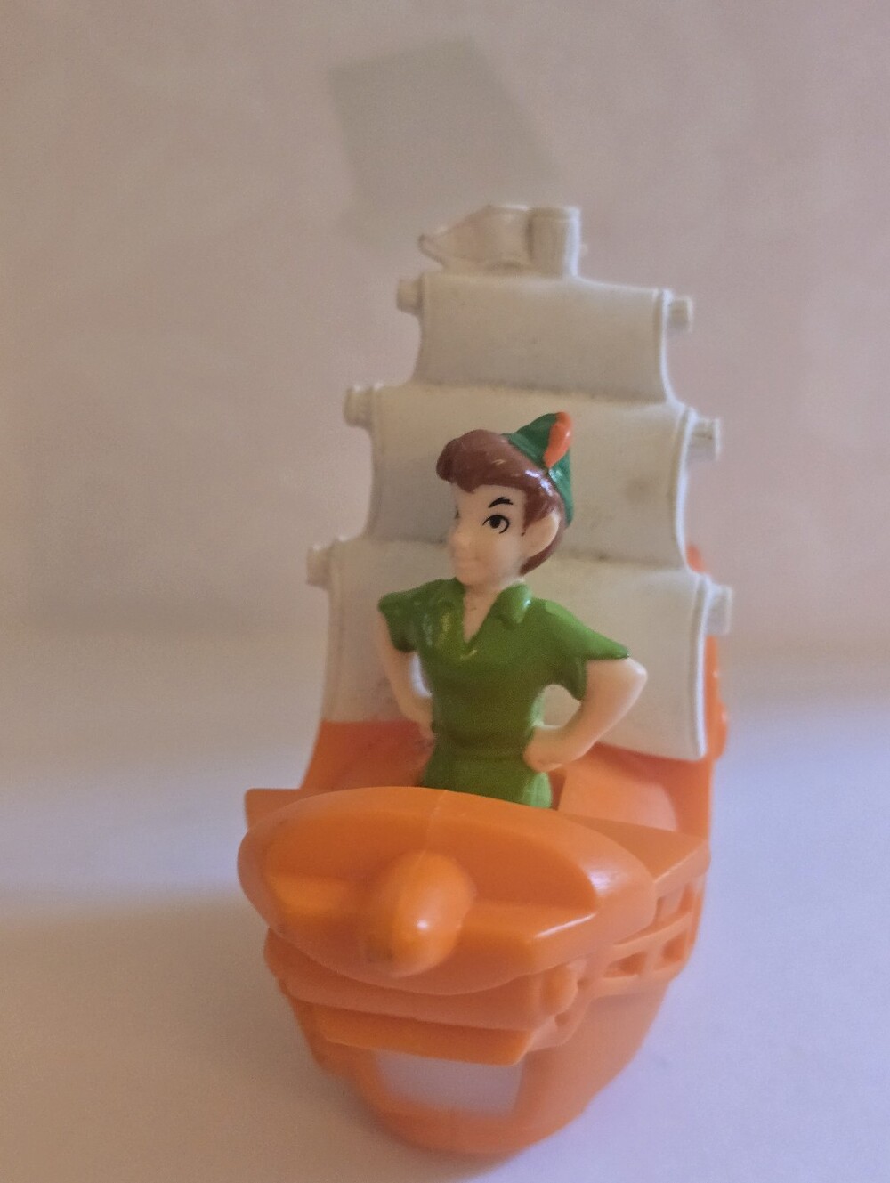 Peter Pan Fantasmic Figure View Finder Orange Pirate Ship Disney 40th Toy Retro